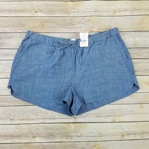 NEW J. Crew Factory Chambray Drawstring Short 3"